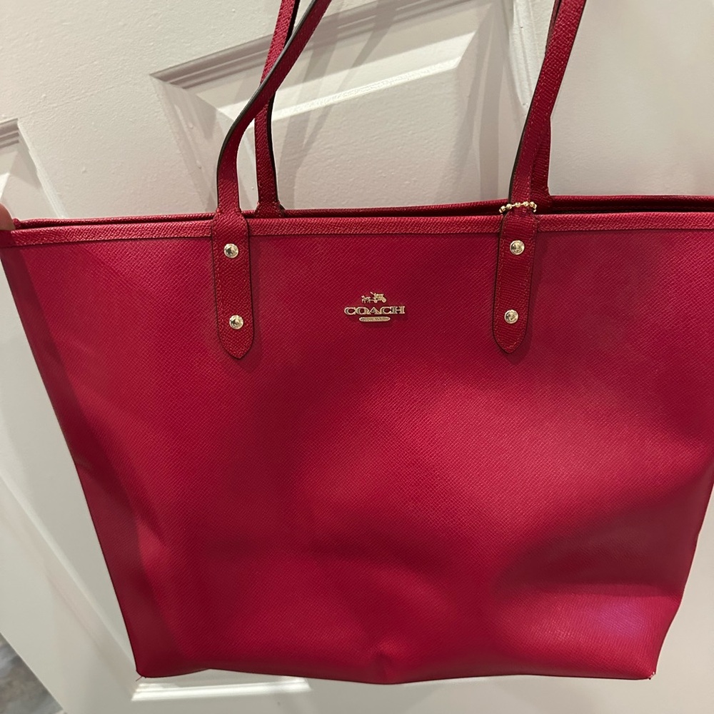 Coach Red Tote Bag